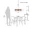 Luminaire suspendu 6 lumières Manelyk