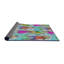 Tapis bleu aqua/rose à motifs-1724282774