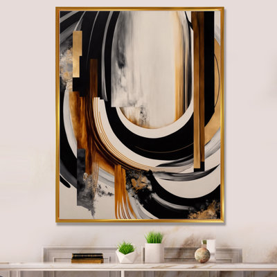 «Gold Touch Art Deco IV», art mural moderne sur toile