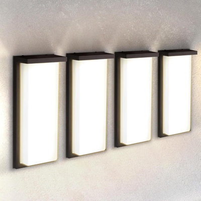 Flush Mount Wall Light Fixture | 20W 1900LM 3000K-5000K 120V | 3CCT, Dimmable, Waterproof, ETL Listed | Front Exterior Sconce, Garage Lighting, Outdoor Porch Lamp