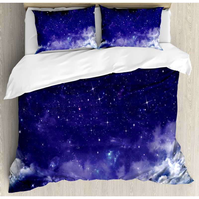 Space Modern & Contemporary Polyester Duvet Cover, King