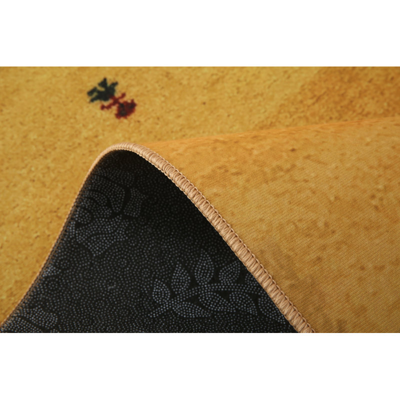 Gabbeh Machine Washable Area Rug with Built-in Padding and Non-Slip Backing, Square 8'