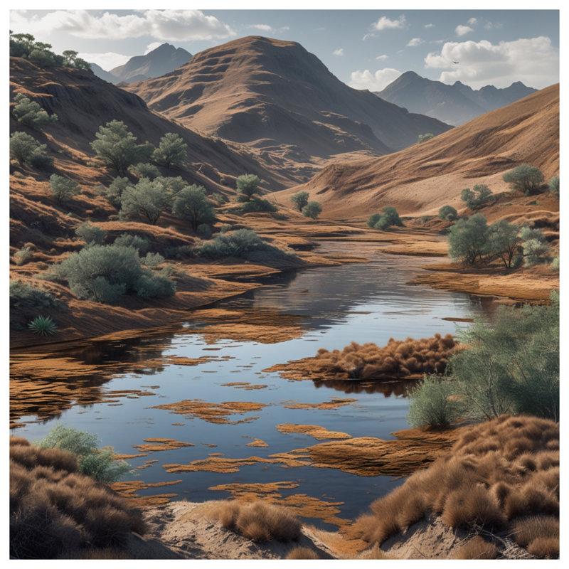 Toile de montagne avec paysage de montagne, 32 po x 32 po