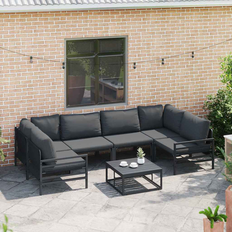Vidaxl Garden Sofa Set 7 Pcs Anthracite Steel