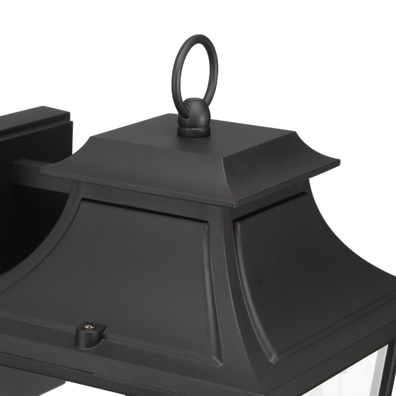 Hunter Spring Cove Outdoor 3 Light Large 17 Inch Wall Light, Black