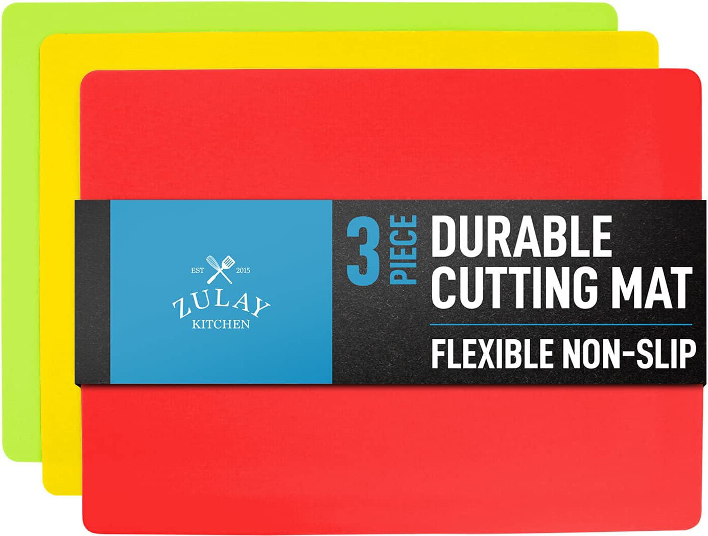 Zulay Kitchen Zulay Extra Thick Flexible Cutting Board Mats for Kitchen