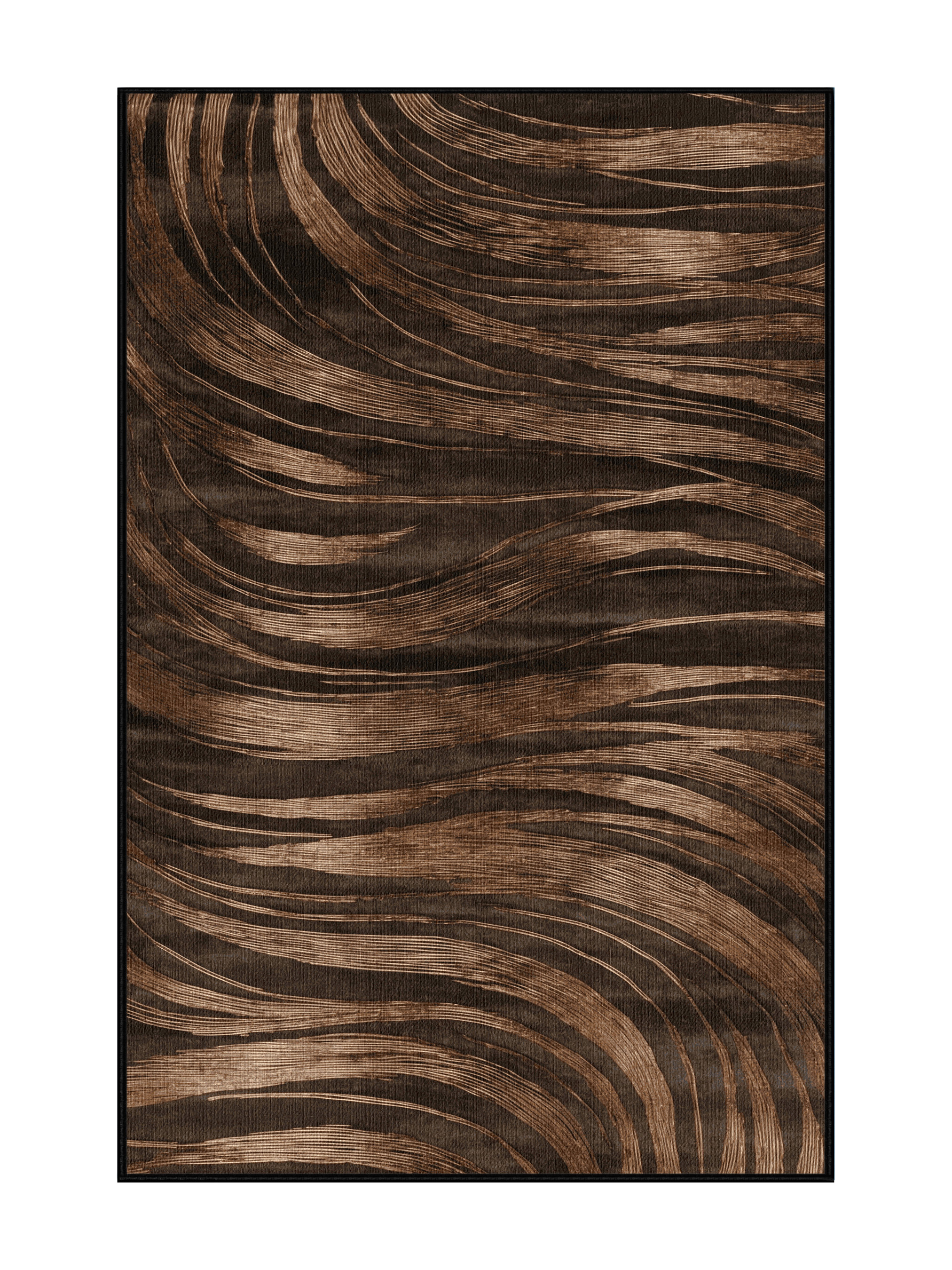 Hokku Designs Machine Washable Abstract Brown Area Rug | Wayfair