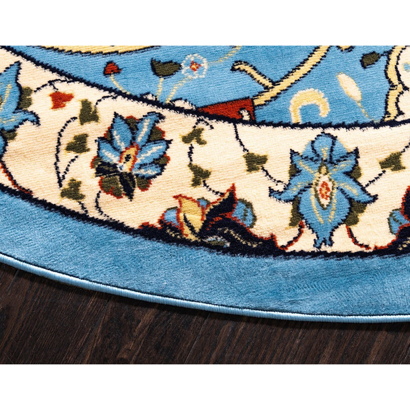 Britannia Floral Indoor Rug, Round 8'