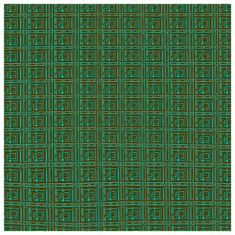 Housses de couette à motif géométrique vert, Très grand lit