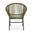 NUSA OUTDOOR PATIO WICKER CHAIR, GREEN PE RATTAN & IRON FRAME, SET OF 2