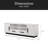 70.5"W White Finish TV Stand With Drawers