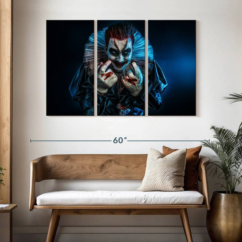 Devil Clown, 32" H x 50" W