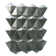 Huge Diamond 3" x 3" Metal Mosaic Tile in Gray
