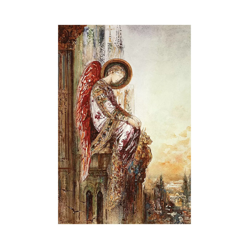 Angel Traveller by Gustave Moreau - Wrapped Canvas Gallery-Wrapped Canvas Giclée, 20.32 cm H x 30.48 cm W