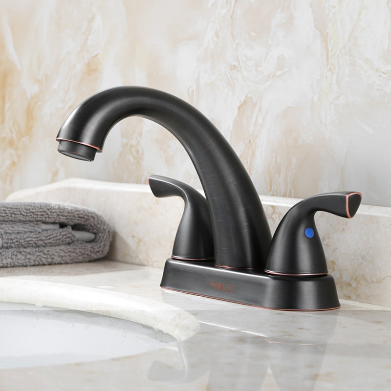 Centerset 2-handle Bathroom Faucet with Drain Assembly, Oil Rubbed Bronze