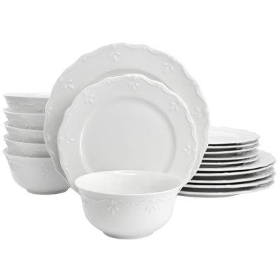  Service de table en porcelaine blanche 18 pièces Henryi