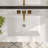 DeerValley 24" x 16" White Ceramic Rectangular Undermount Bathroom Sink with Flat Overflow