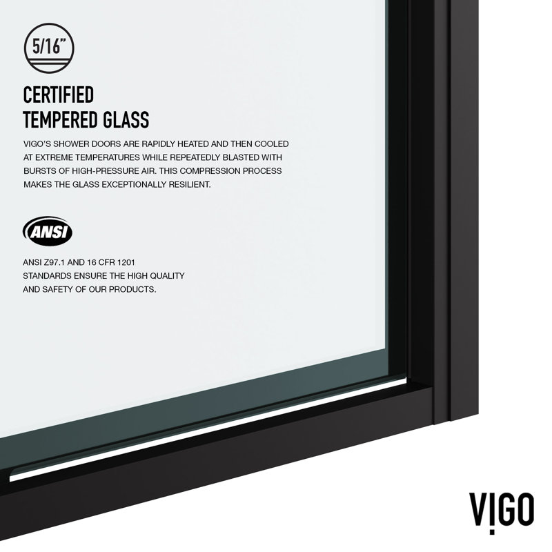 Astoria Matte Black 30" x 76" Pivot Shower Door with Clear Glass