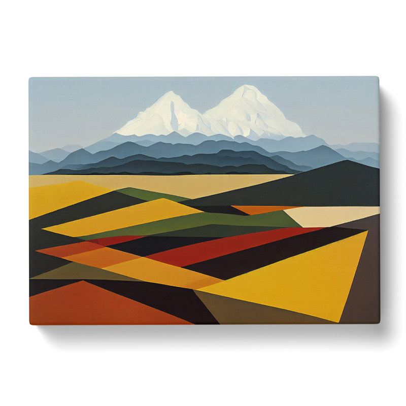 Entrancing Mountain Abstract - Wrapped Canvas Print, 35cm H x 50cm W x 3cm D