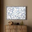 "Flowing Blue Line", motif abstrait contemporain, impression encadrée-1102584959-1102584958