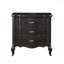 Table de chevet 3 tiroirs noir antique