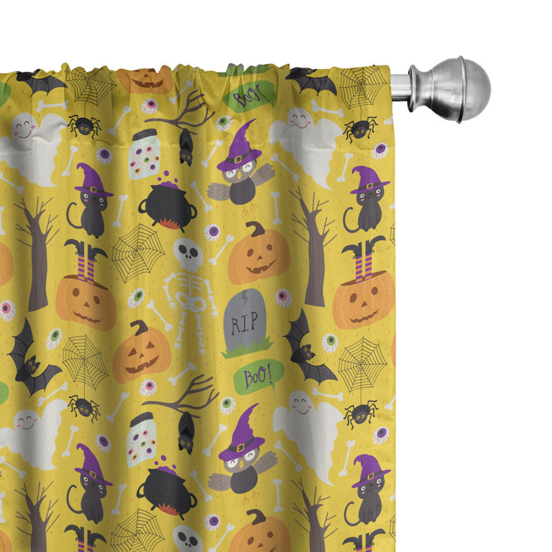 Ghost Semi-Sheer Rod Pocket Curtain Panels, 28" x 95"
