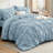 Bedsure Cal King Burgundy Pintuck Bed-in-a-Bag - Pink Pinch Pleat Comforter Set with Sheets, Pillowcases & Shams (Set of 7)-105523222-105523224