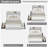 Full Size Bed Frame with Storage Headboard and 2 Drawers Kids Upholstered Platform Bed with Bookcase Sturdy Wooden Slats Support No Box Spring Needed Noise Free-297736058-297736055