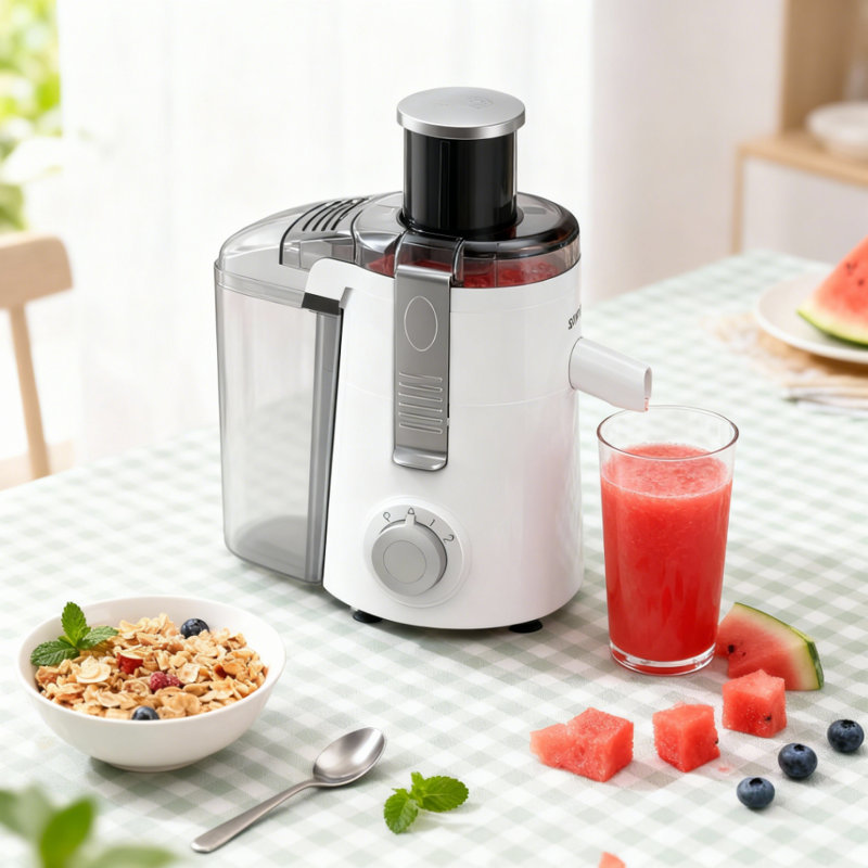 Sifene Juicer, Compact, High-speed, 2.5" Chute, Easy Use/Clean, BPA-free, White