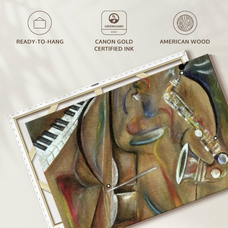 Abarca Burlap Sax, 34" H x 51" W