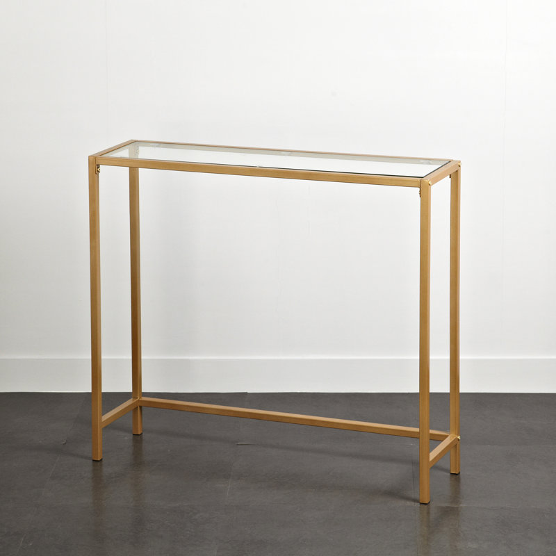 36'' Glass Top Console Table
