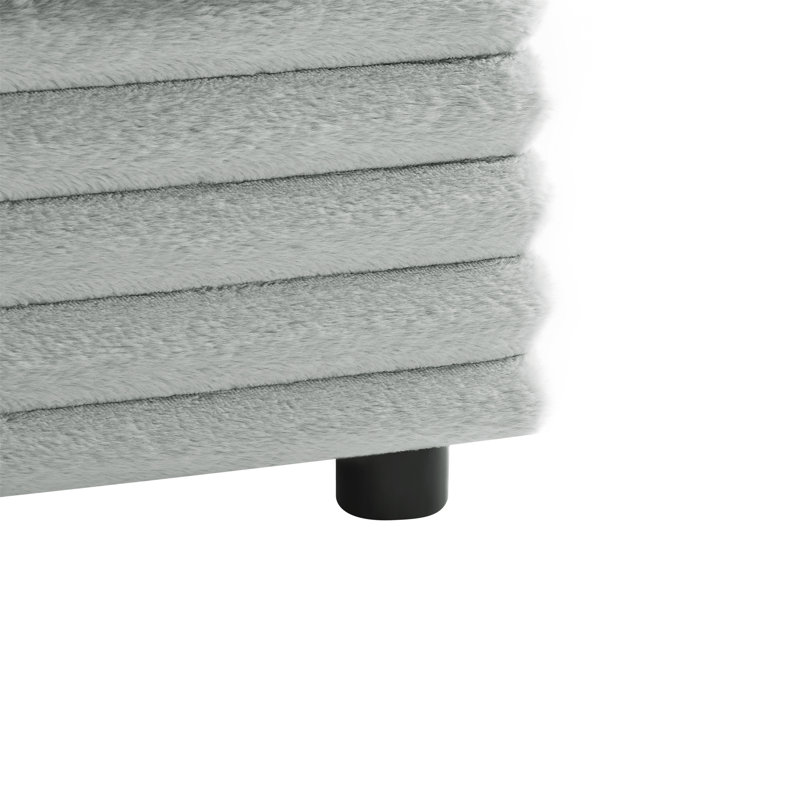 Jenny Plush Polyester 40 In. Square Ottoman