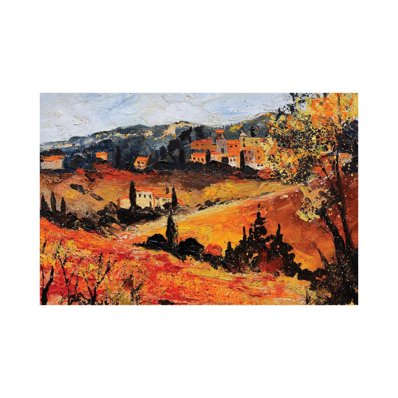 Provence In Autumn by Pol Ledent - Wrapped Canvas Painting, 66.04 cm H x 45.72 cm W