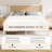 Metal Bed Frame with Rattan Headboard-795227634-797003969