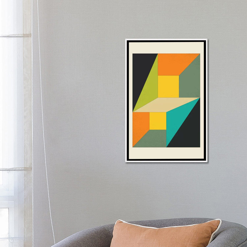 «Deja vu» par Jazzberry Blue - impression d'art graphique, Toile blanche encadrée, H 26 po x l 18 po x 1,5 po