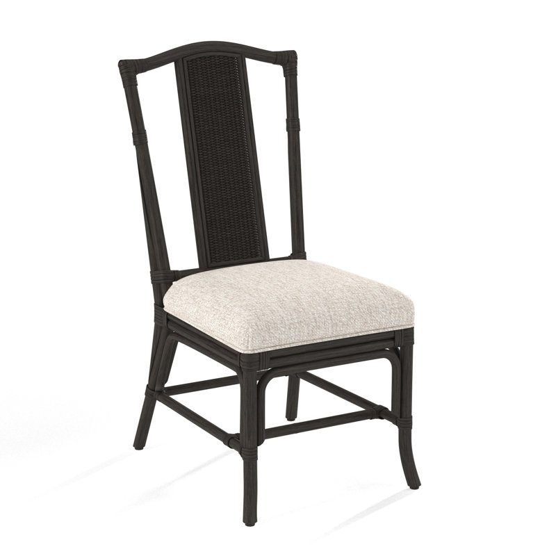 Drury Lane Slat Back Side Dining Chair, Coffee, Snow Crypton Performance; 0884-91