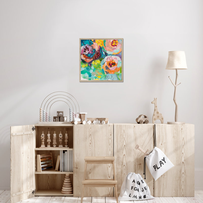 Bold Blooms I by Elizabeth St. Hilaire - Painting, 51cm H x 51cm W, Paper Print