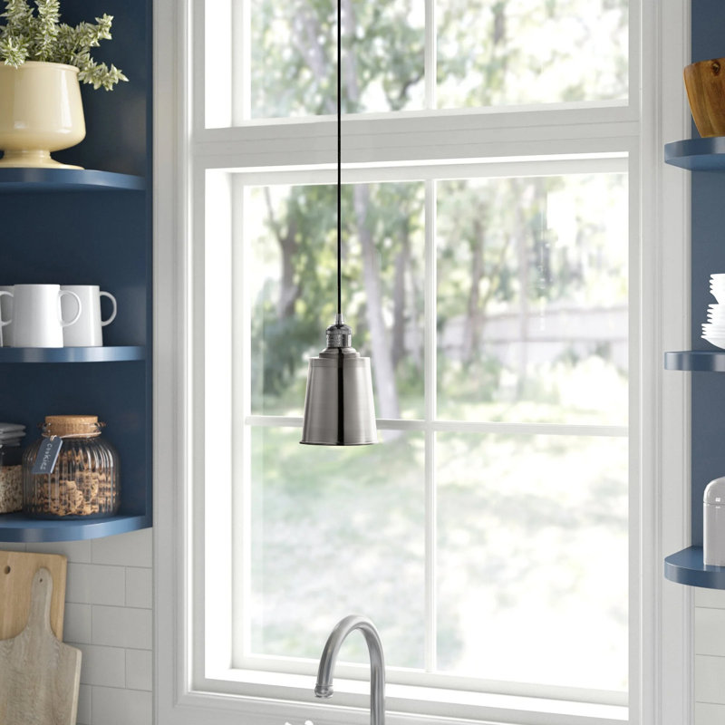 Lavender Hill 1 - Light Single Pendant, Polished Nickel, Polished Nickel, No Bulb Included