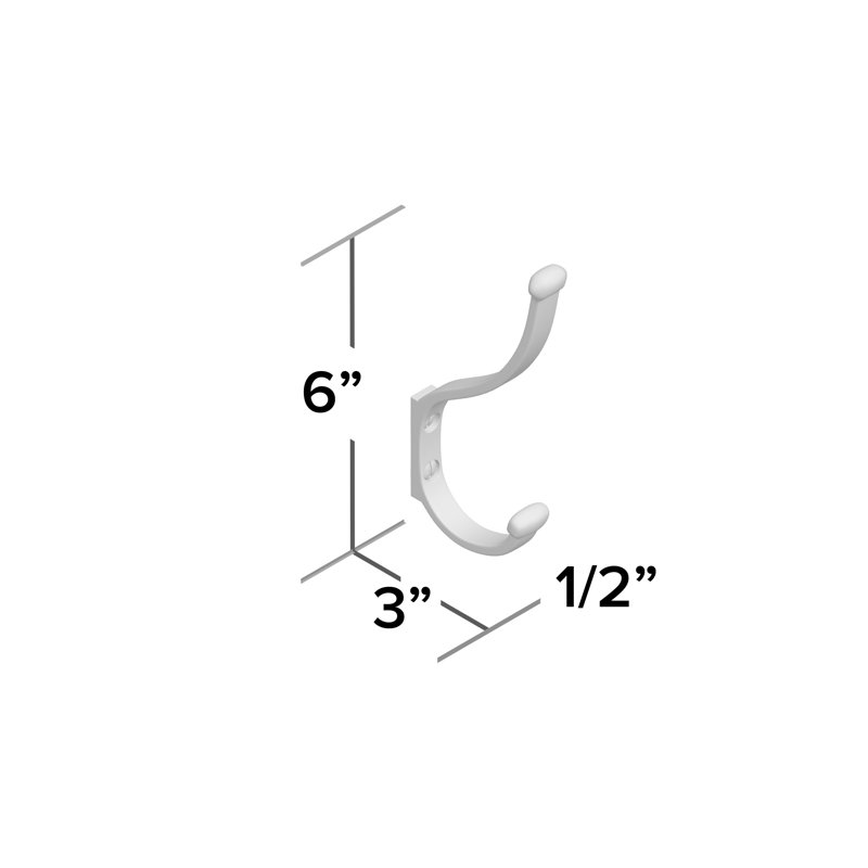 Shubert Alley Steel Wall Wall Hook, Polished Chrome