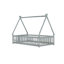 Lit simple en forme de tente, lit tipi avec garde-corps, lattes et porte, gris-131345622-131345621