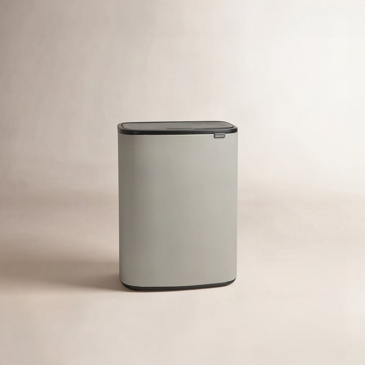 Brabantia Bo Touch Top Dual Recycling Can, Mineral Concrete Gray