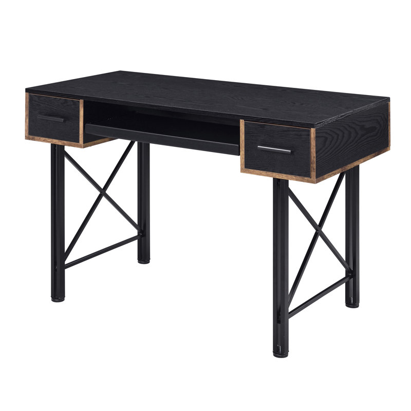 Computer Desk With Keyboard Tray, Black