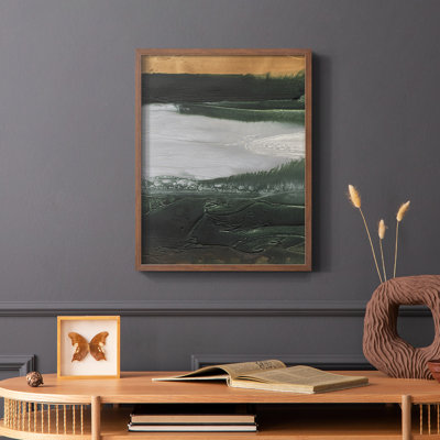 Impression encadrée embossée «Coastal Plain II» - bois massif