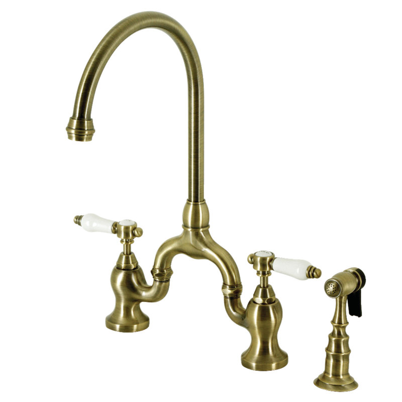 Robinet de cuisine, Laiton antique