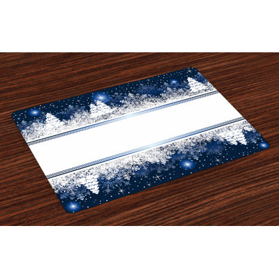 Antionette Christmas Yule Winter Border Placemat