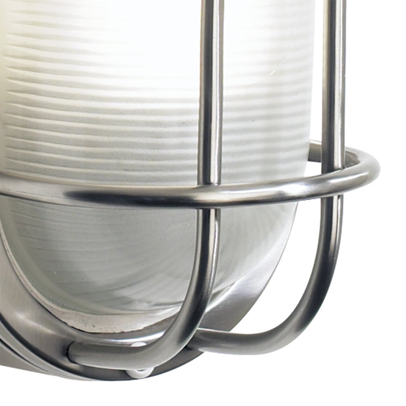 1 - Bulb Outdoor Bulkhead Light, Chrome
