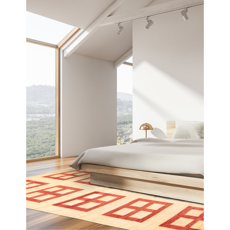 Tapis brun clair 4 pi 9 po x 6 pi 7 po Finha Peshawar Ziegler