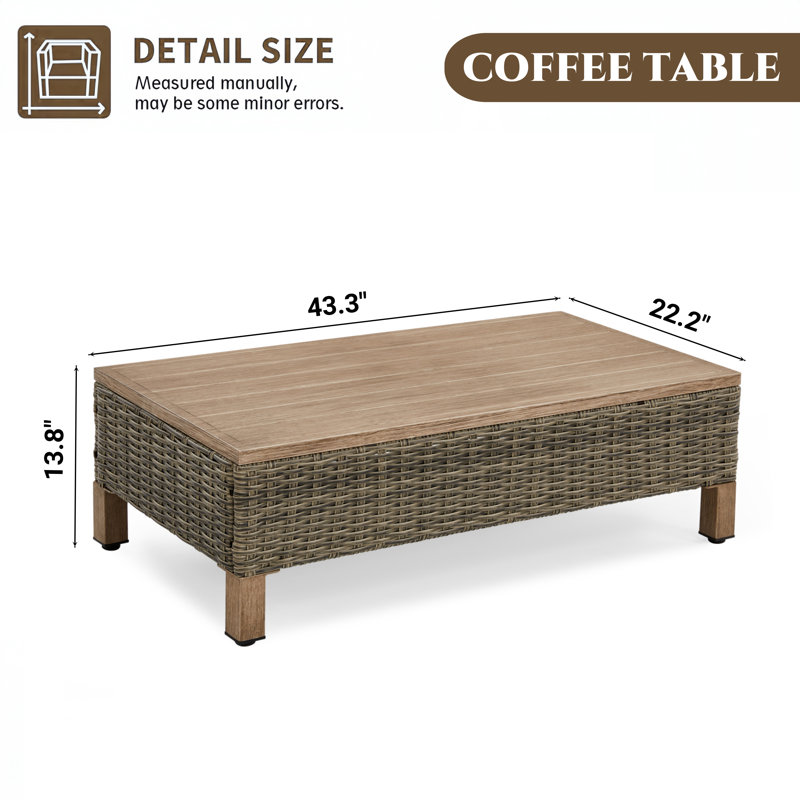 Table basse en acier l 43,3 po x P 22,2 po Centrahoma