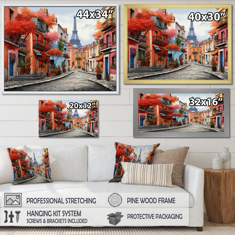 City of Paris Montmartre Memories - Reproduction, Toile tendue, H 24 po x l 32 po
