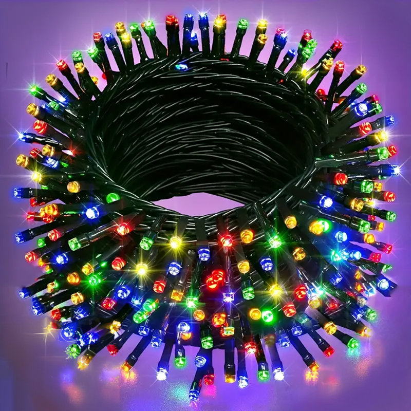10000cm Solar Powered 800 - Bulb Cord String Light, 5000 cm, 400, Yellow